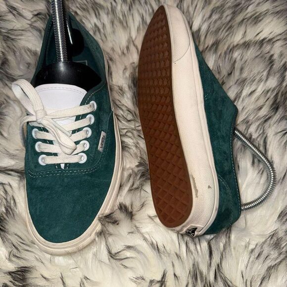 Vans Men's Green Suede Authentic - Picture 4 of 6